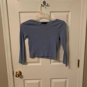 forever 21 baby blue crop top